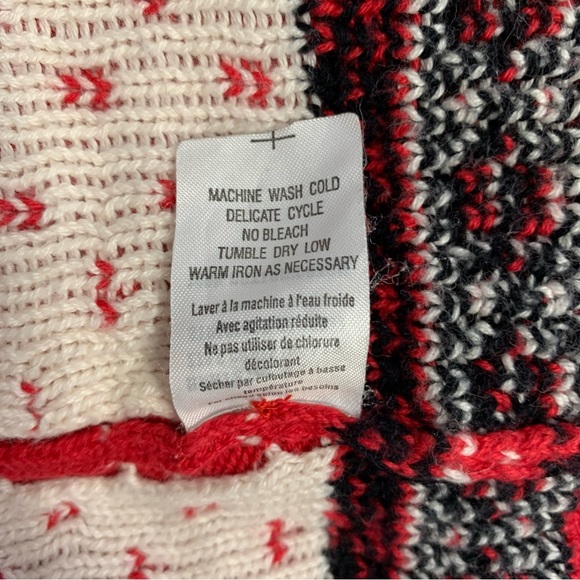 Hartstring 100 percent cotton cardigan red white and black size large - Picture 9 of 9